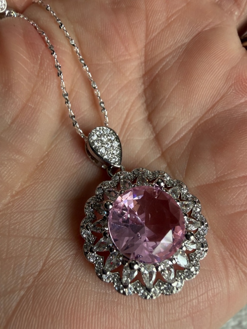 18” 925 silver chain with unstamped pendant